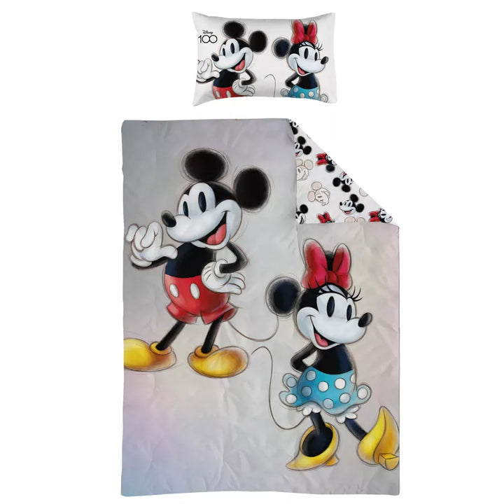 Disney Reversible Comforter x 2 with 1 Pillow Case (Mickey and Minnie Mouse)