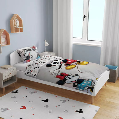 Disney Single Comforter x2 with 1 Pillow Case (Mickey and Minnie Mouse)