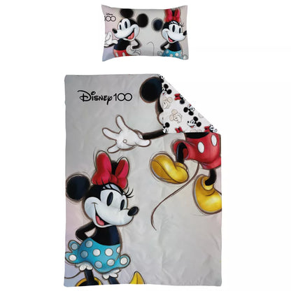 Disney Single Comforter x2 with 1 Pillow Case (Mickey and Minnie Mouse)