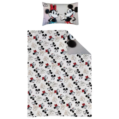 Disney Single Comforter x2 with 1 Pillow Case (Mickey and Minnie Mouse)