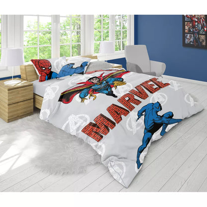 Disney Marvel Reversible Comforter x 2 with 1 Pillow Case Set (Avengers)