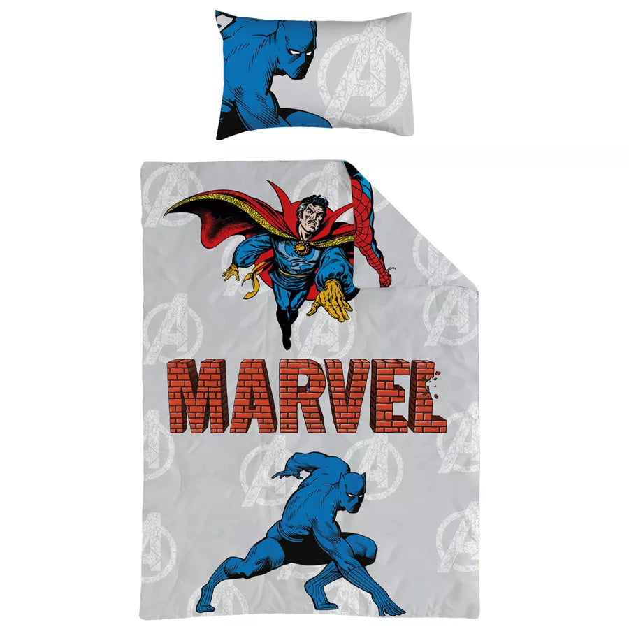 Disney Marvel Reversible Comforter x 2 with 1 Pillow Case Set (Avengers)