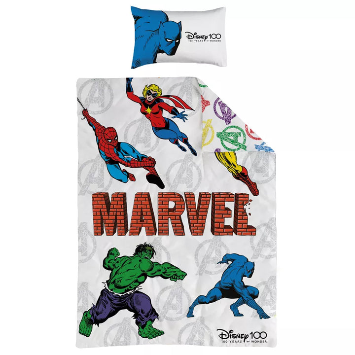 Disney Marvel Single comforter x2 with 1 Pillow Case (Avengers)