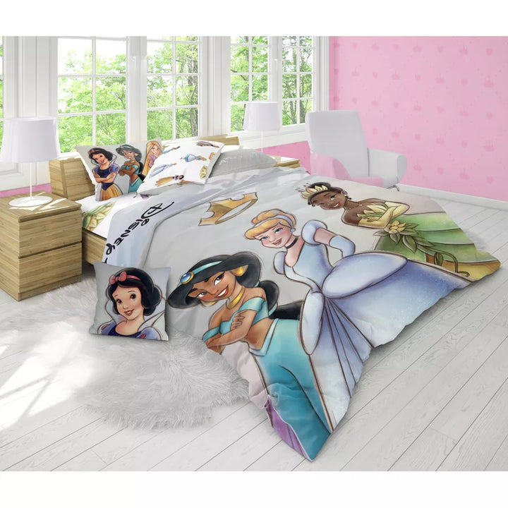 Disney Reversible Comforter Sets Pack of 4 (Princess)