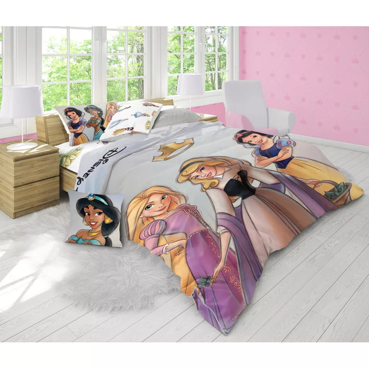 Disney Reversible Comforter Sets Pack of 4 (Princess)