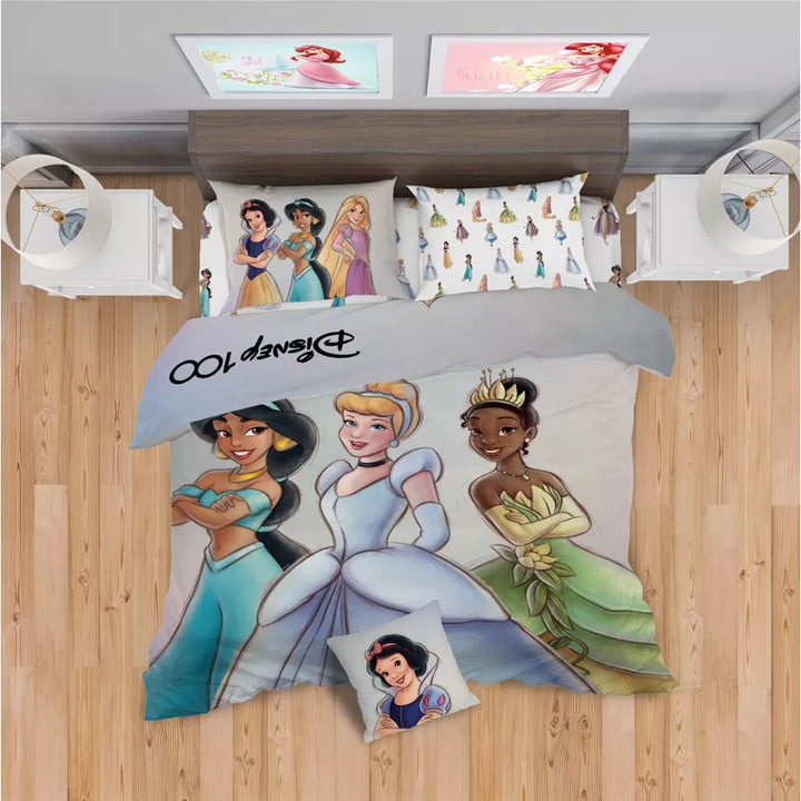 Disney Reversible Comforter Sets Pack of 4 (Princess)