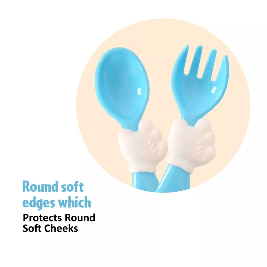 Disney Mickey Dinnerware Reusable Fork & Spoon (Blue) Disney Mickey Dinnerware Reusable Fork & Spoon (Blue)