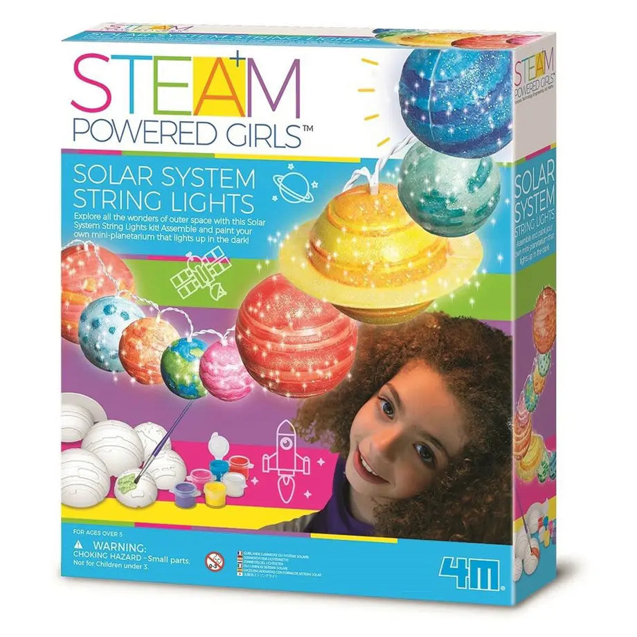 4M STEAM Powered Girls Solar System String Lights Kit