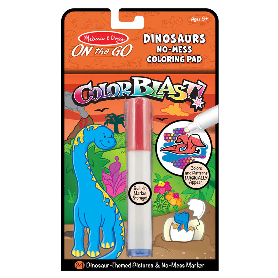 Melissa & Doug On the Go ColorBlast Dinosaurs No-Mess Coloring Pad