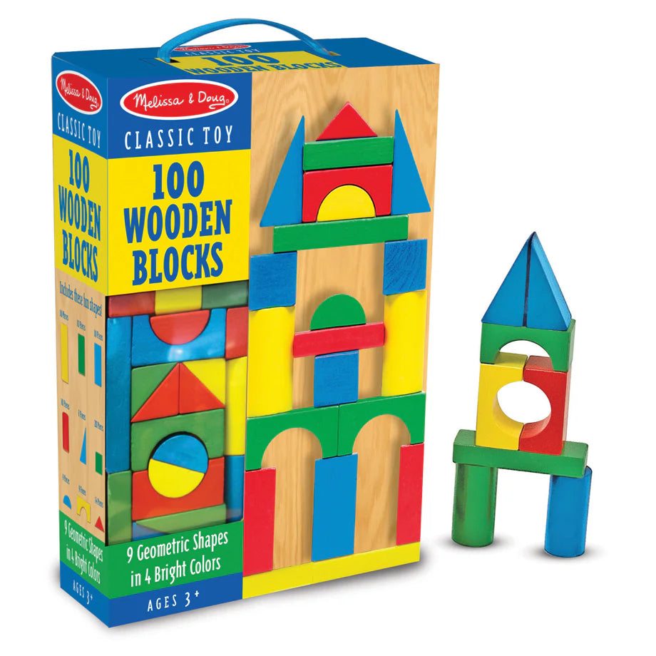 Melissa & Doug 100 Wooden Block Set