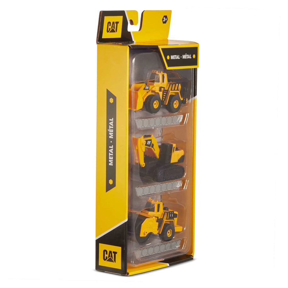 CAT Die-cast Metal Construction Vehicles (3 Pack, Styles May Vary)