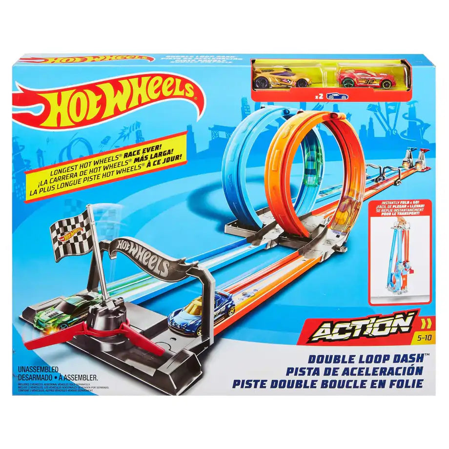 Hot Wheels Double Loop Dash Playset