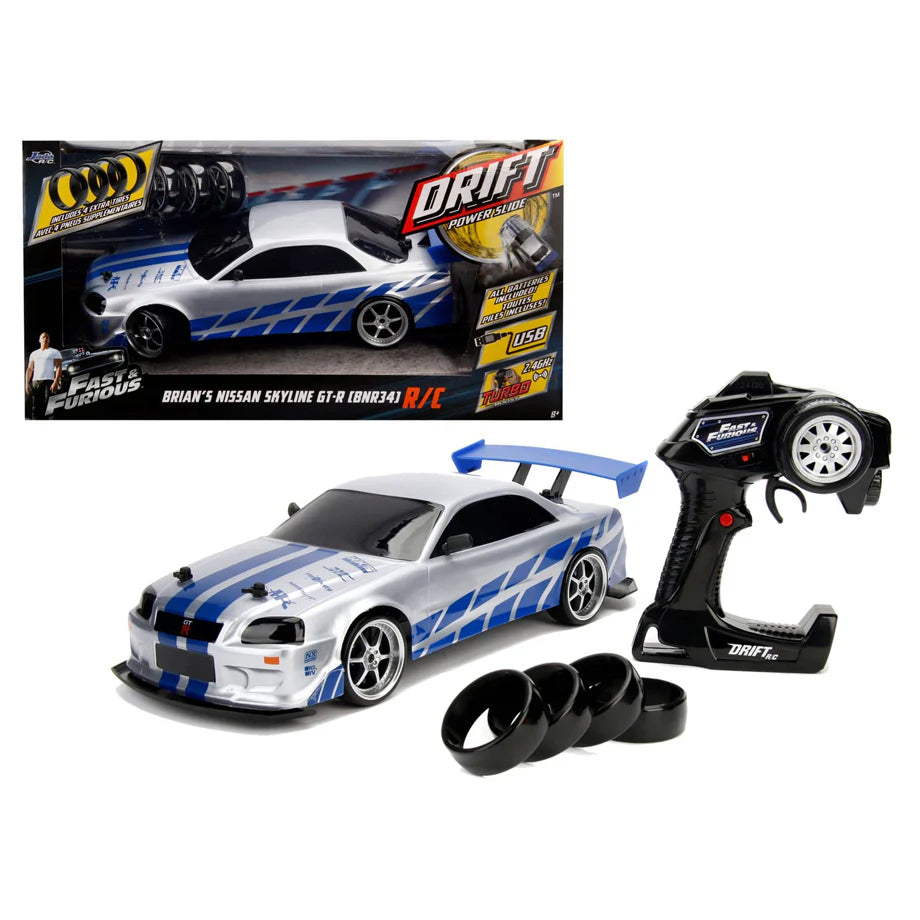 Fast & Furious Rc Brian'S Nissan Skyline Gt-R Bnr34 (1:10)