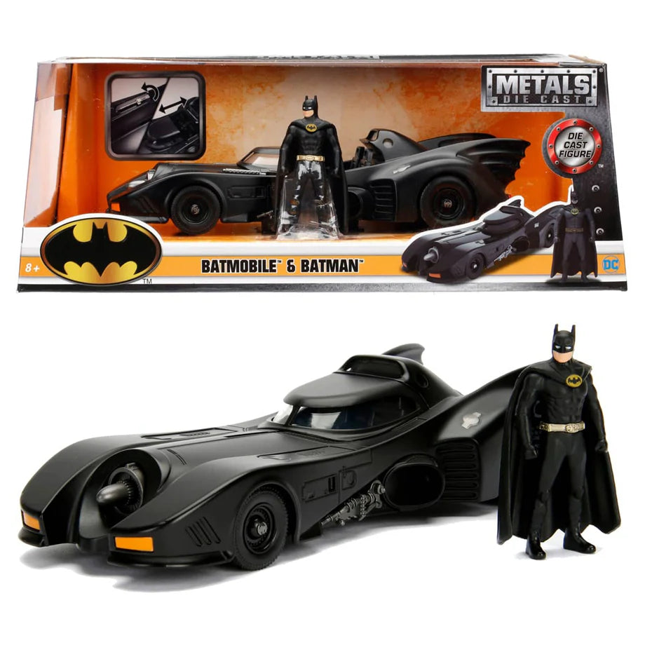 DC Batman 1989 Batmobile & Figure (1:24, Black)