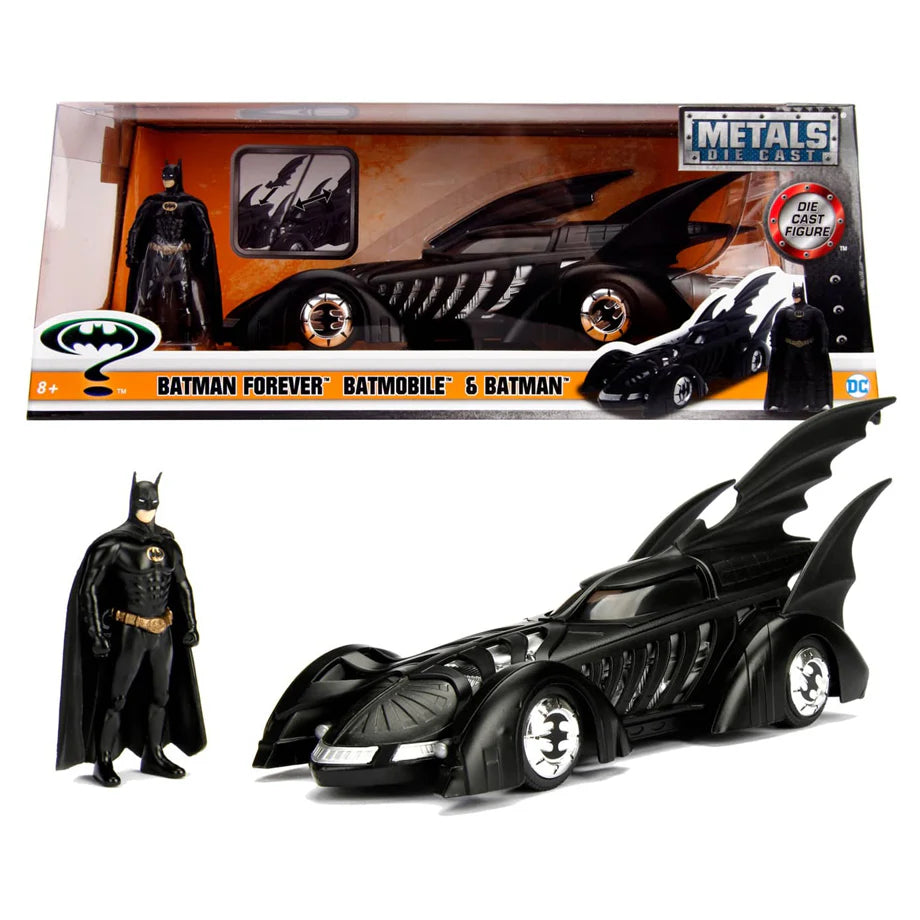 DC Batman 1995 Batman Forever Batmobile & Figure (1:24, Black)