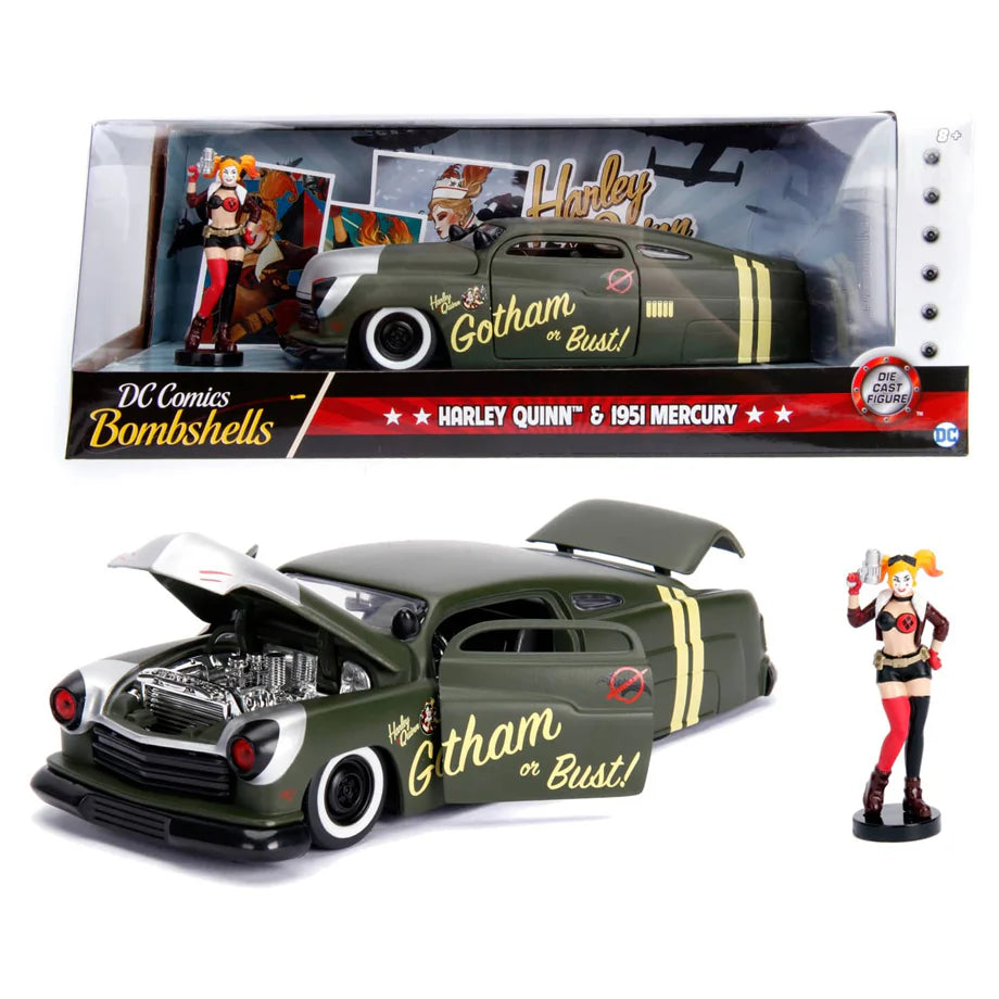 DC Comics Bombshells Harley Quinn & 1951 Mercury (1:24)
