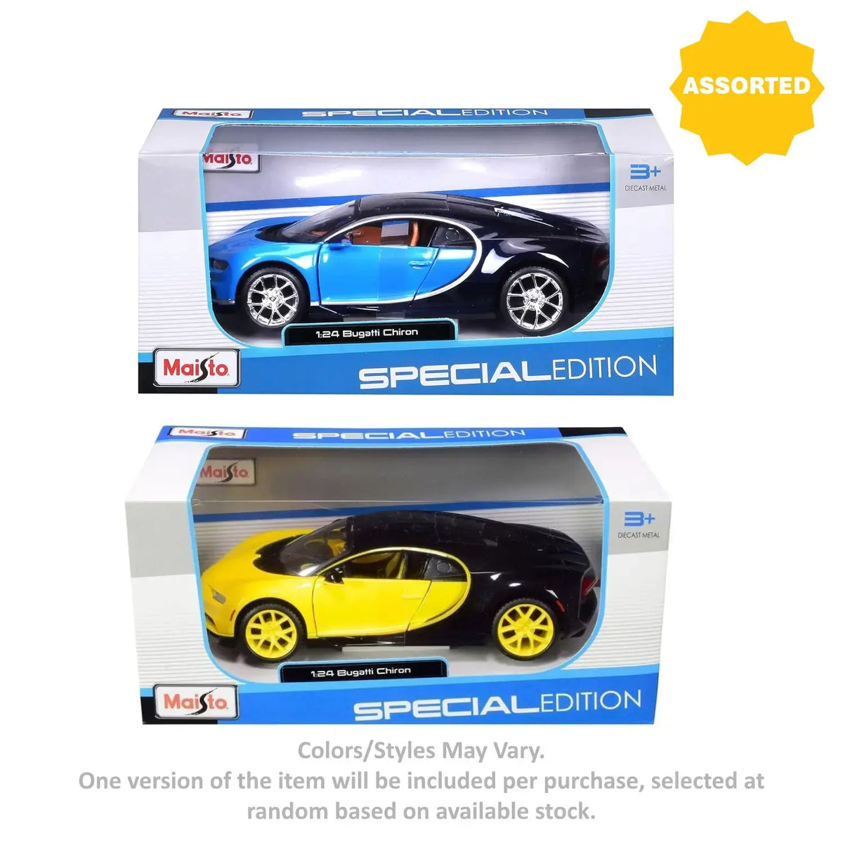 Bugatti Maisto 2017 Chiron Die-cast Car (1:24, Colors May Vary)
