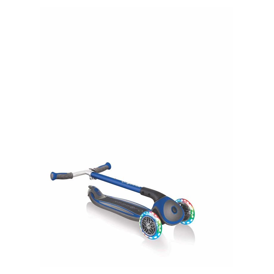 Globber Master Lights Foldable Scooter (Navy Blue)