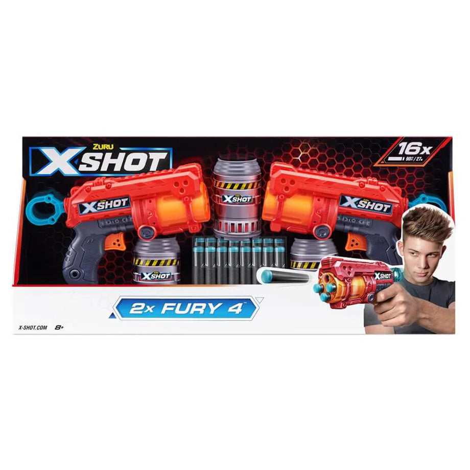 X-Shot Double Fury 4 Blaster Pack