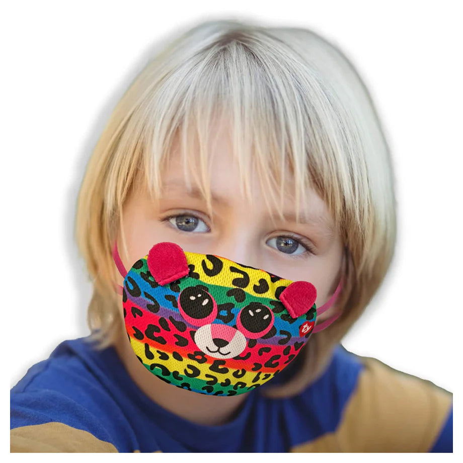 Ty Dotty Multicolor Leopard Face Mask