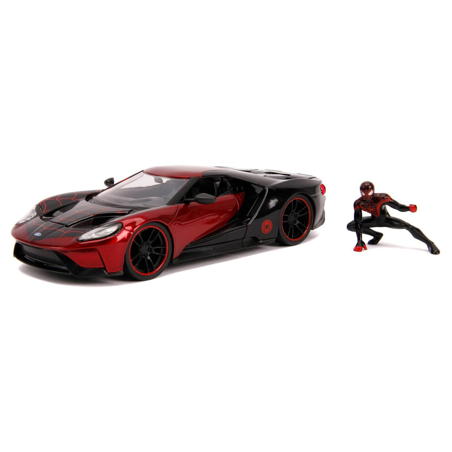 Jada Marvel Spider-Man 2017 Ford GT & Miles Morales Figure (1:24)