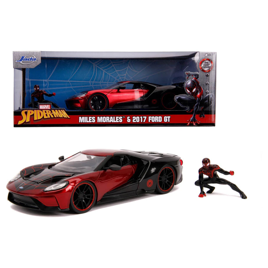 Jada Marvel Spider-Man 2017 Ford GT & Miles Morales Figure (1:24)