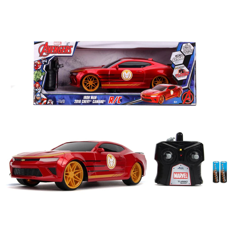 Jada Marvel Avengers Iron Man 2016 Chevy Camaro RC Car (1:16)