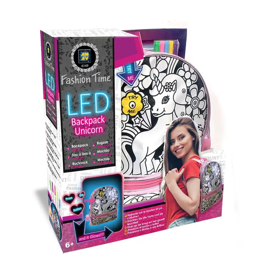Amav LED Unicorn Backpack (Pink)