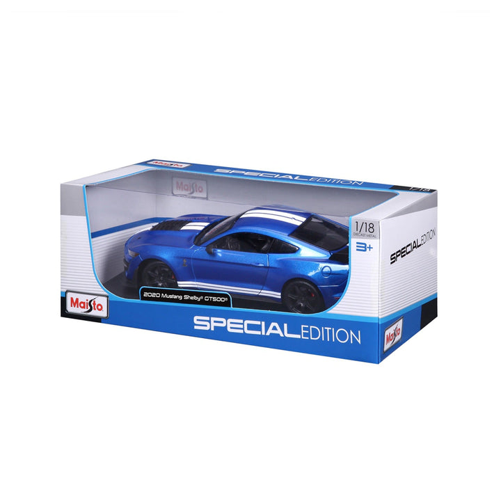 Maisto Special Edition 2020 Ford Mustang Shelby GT500 Die-cast Car 1:18 (Blue)