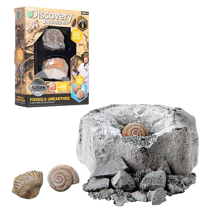 Discovery Mindblown Fossils Unearthen Mini Excavation Kit (2 Pack)