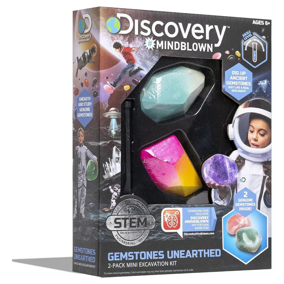 Discovery Mindblown Gemstone Unearthed 2-Pack Mini Excavation Kit