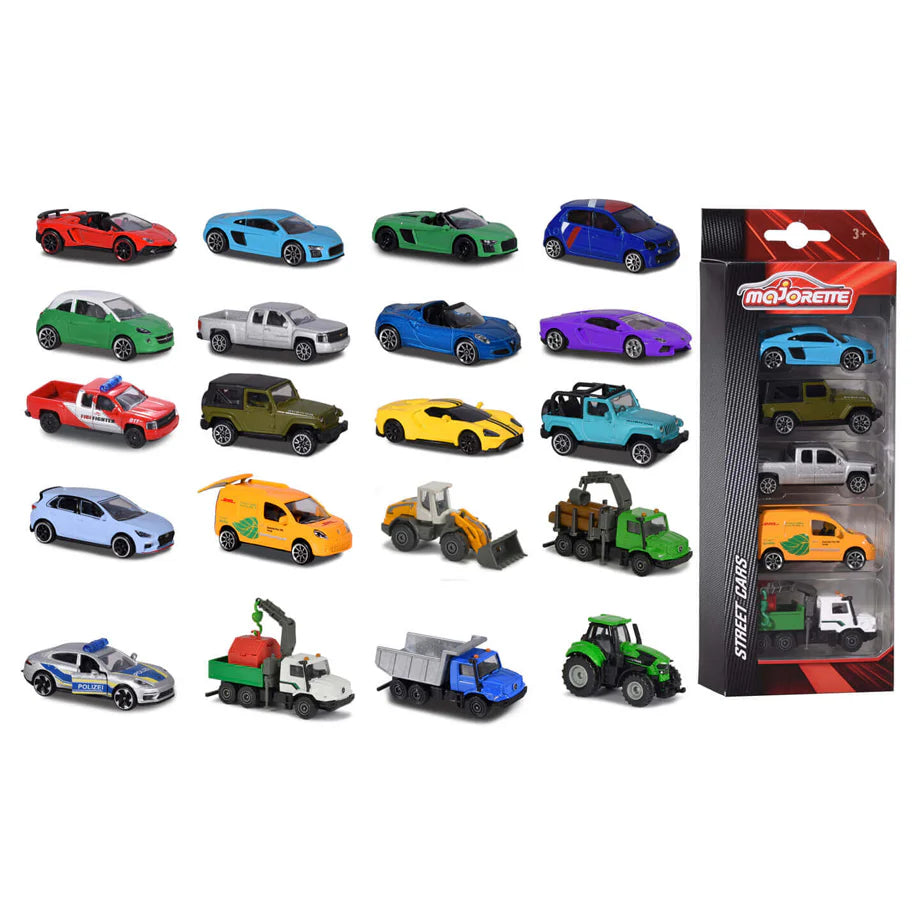 Majorette Wow Street Cars (5 Pack, Styles May Vary)
