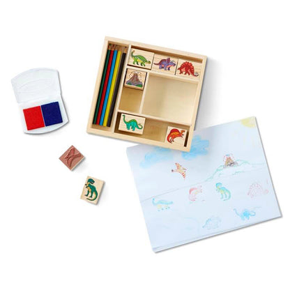Melissa & Doug Wooden Dinosaurs Stamp Set