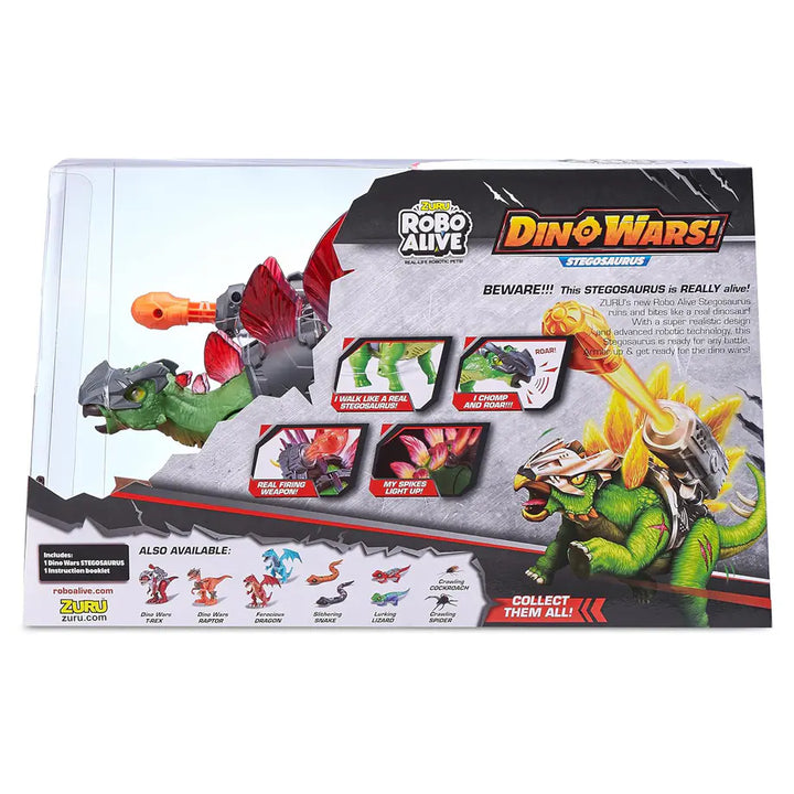 Robo Alive ZURU Dino Wars Stegasaurus Playset (37 cm)
