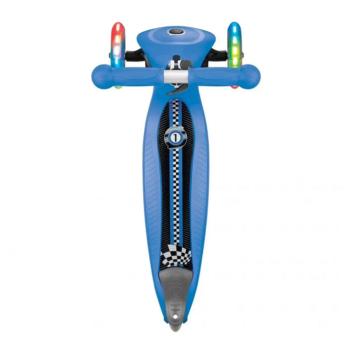 Globber Primo Foldable Fantasy Lights 3-Wheel Kick Scooter (Navy Blue)