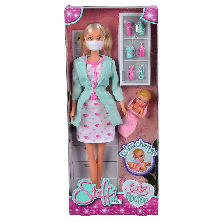 Steffi Love Color Change Baby Doctor Doll Set (29 cm)