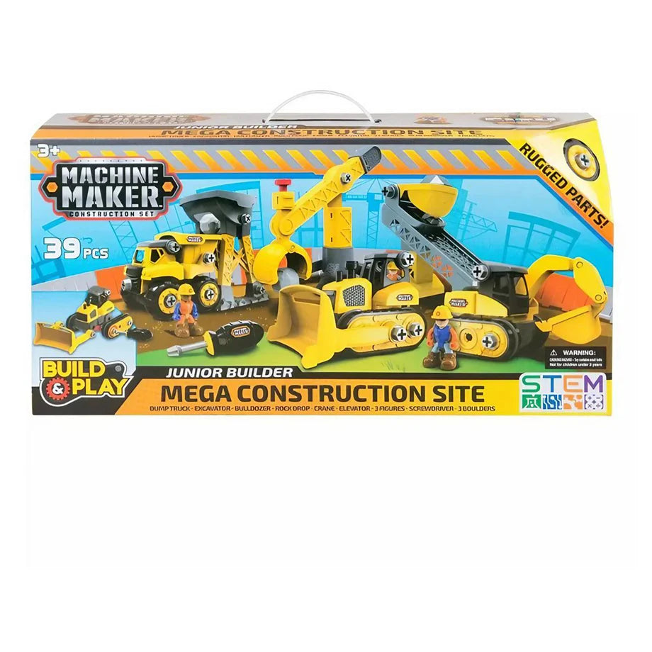 Nikko Machine Maker Junior Builder Mega Construction Site Construction Set (39 Pieces)
