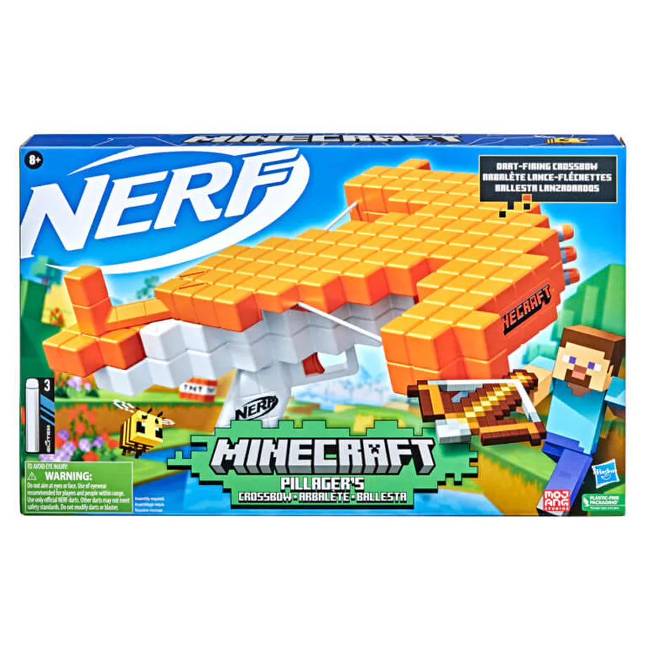 Nerf Minecraft Pillagers Dart-Blaster Crossbow