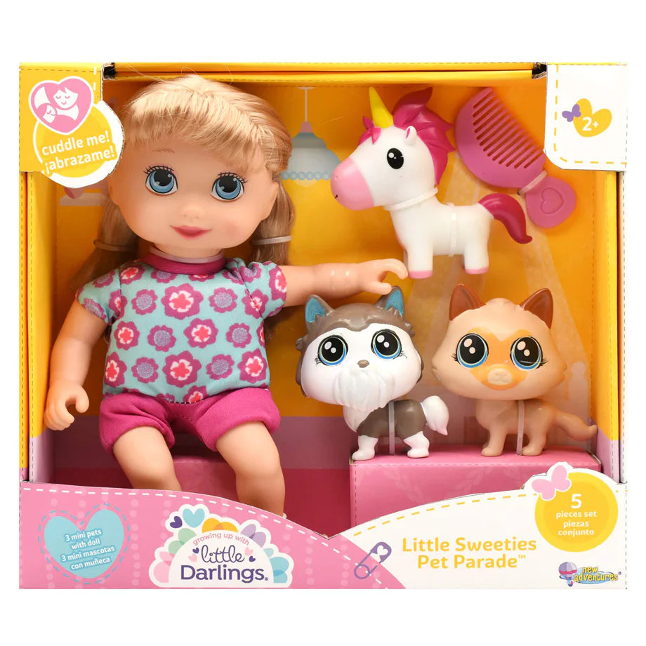 Baby Maziuna Little Darlings Little Sweeties Pet Parade Doll Set (25 cm)