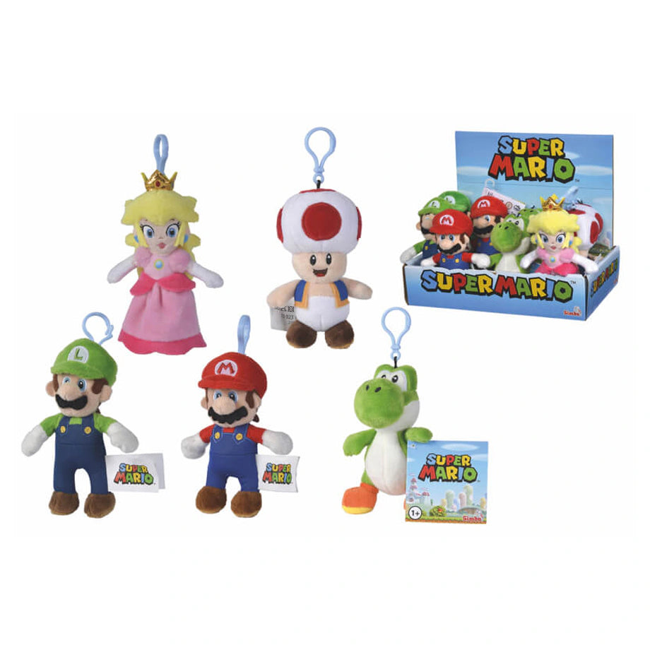 Super Mario Plush Keychain (Characters May Vary, 12.5 cm)