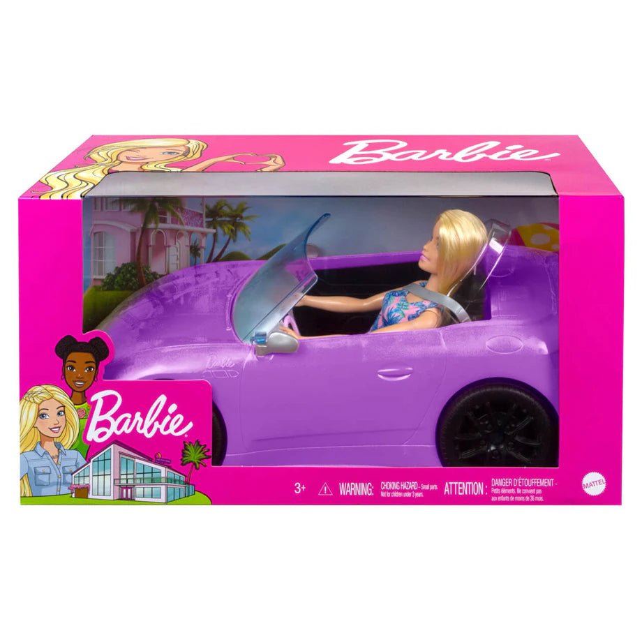 Barbie Glam Convertible Vehicle with Doll