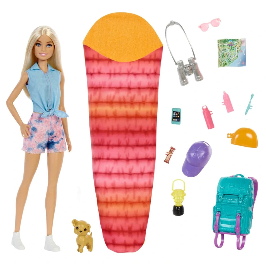 Mattel Barbie Malibu Camping Doll with Pet (32 cm)