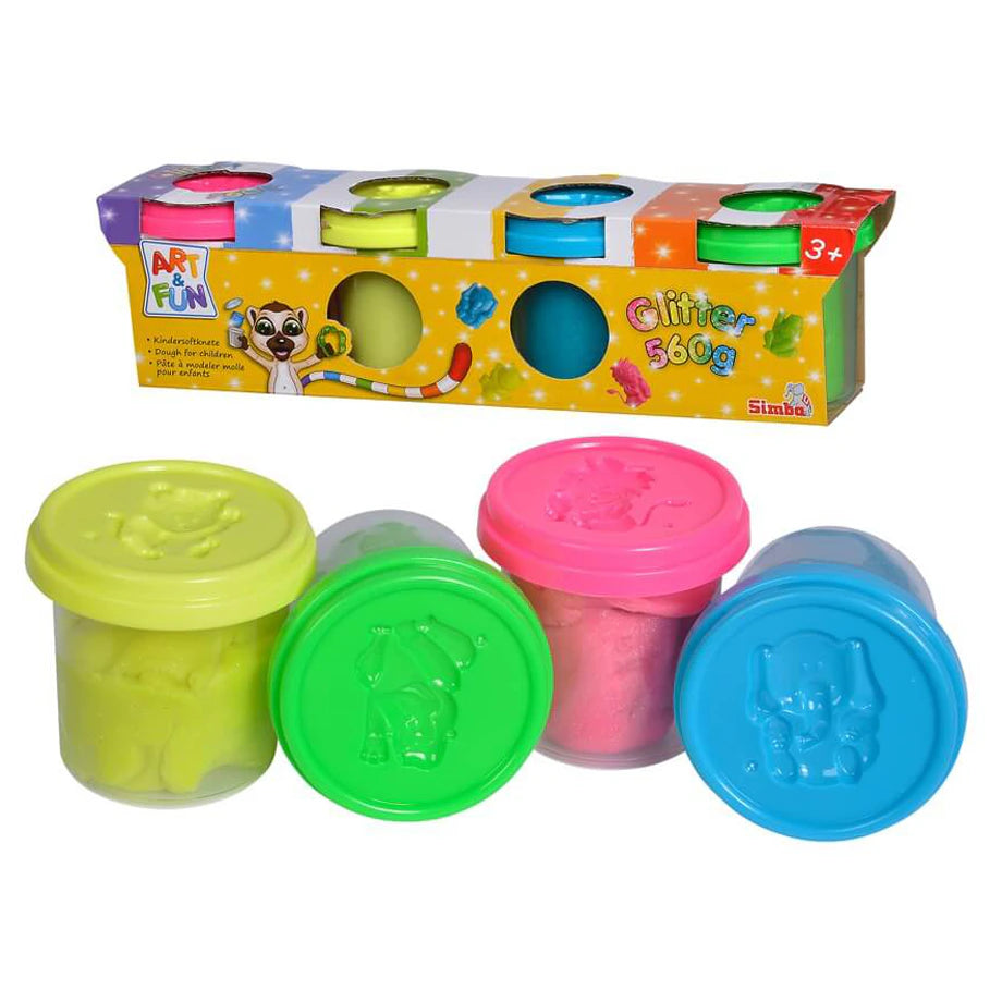 Simba Art & Fun Soft Glitter Dough (4 Pack)