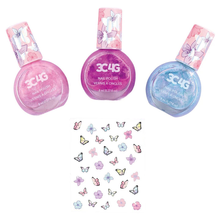 Make It Real 3C4G Butterfly Nail Polish Trio Pack (8ml each)