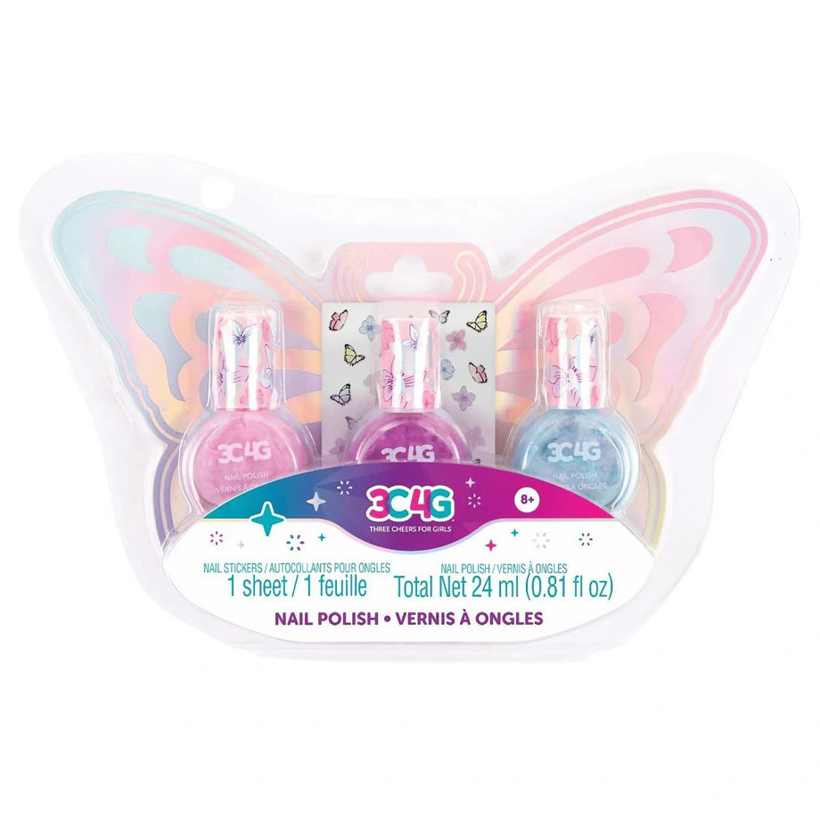 Make It Real 3C4G Butterfly Nail Polish Trio Pack (8ml each)