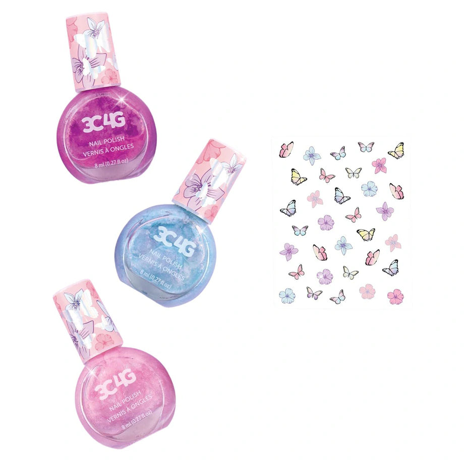 Make It Real 3C4G Butterfly Nail Polish Trio Pack (8ml each)