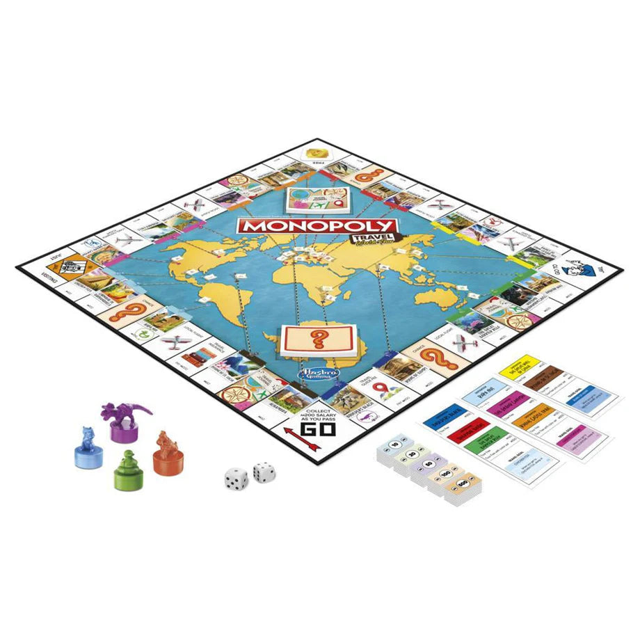 Hasbro Gaming  Monopoly Travel World Tour Board Game (2-4 Players)
