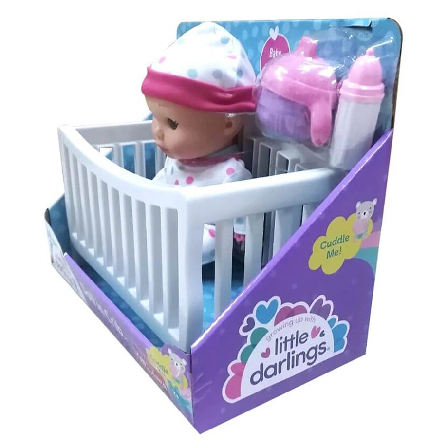 Baby Maziuna Little Darlings Doll in Crib (20 cm)