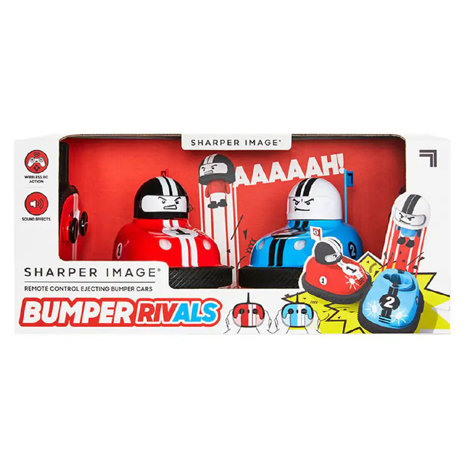 Sharper Image Bumper Rivals Remote Control Ejecting Bumper Cars Set (Pack of 2, Blue/Red)