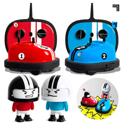 Sharper Image Bumper Rivals Remote Control Ejecting Bumper Cars Set (Pack of 2, Blue/Red)
